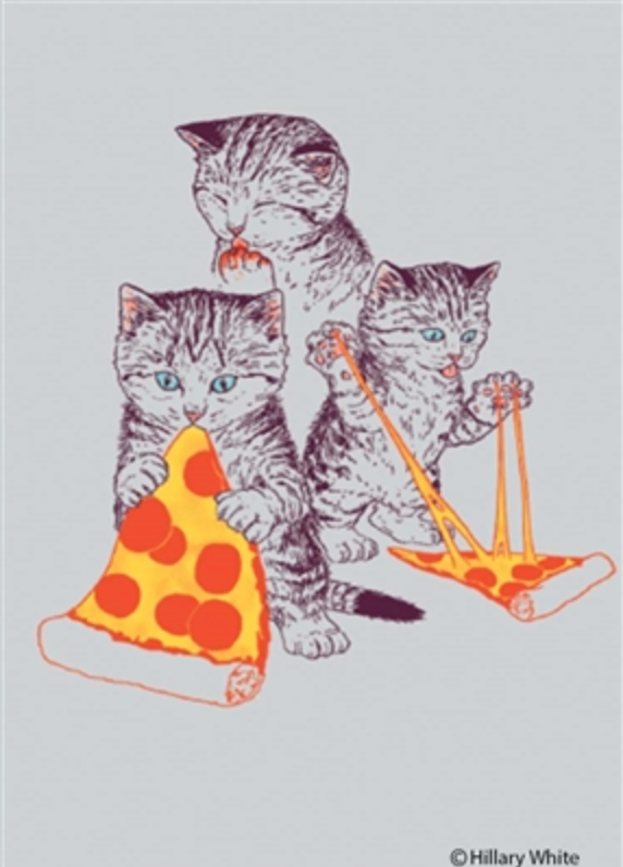 Kittens and pizza... Magnet