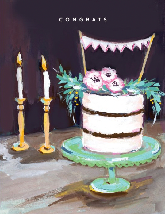 Congratulations - Cake & Candles