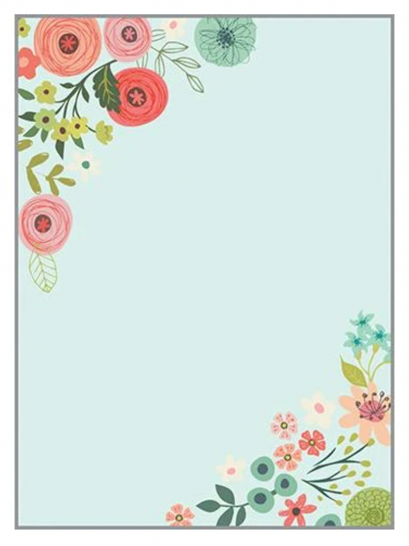 Mini Notepad - Coral Flowers