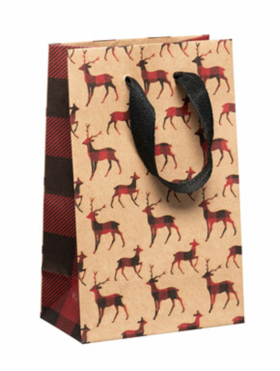 Kraft Deer Gift Bag - Small