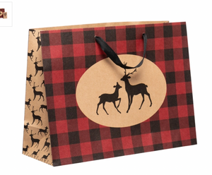 Kraft Deer Gift Bag - X Large