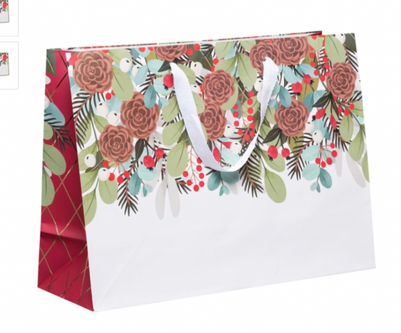 Winter Floral Gift Bag - X Large