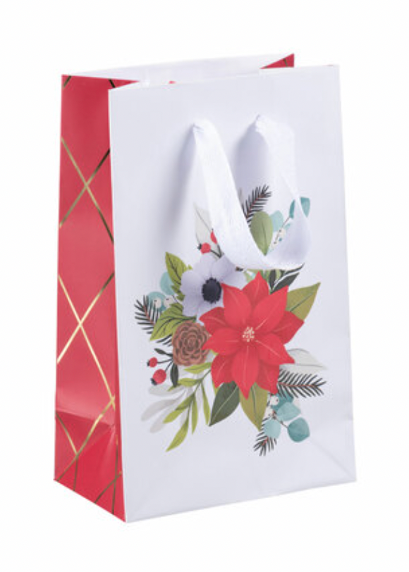 Winter Floral Gift Bag - Small