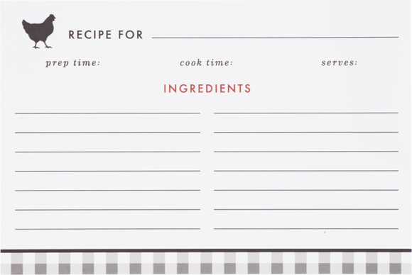 Recipe Cards - Rooster