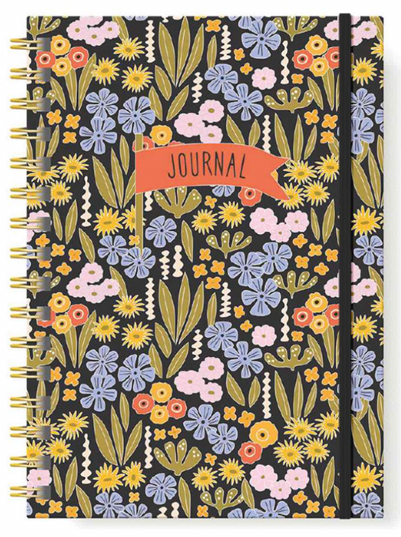 Spiral Lined Journal - Wildflower Garden