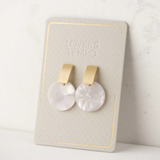 Lover's Tempo Jupiter Drop Earrings: White