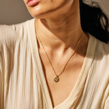 Lover's Tempo Demi-Fine Coin Necklace: Gold Knot