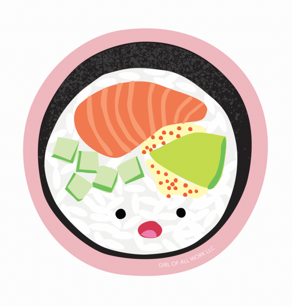Sushi Roll Vinyl Sticker