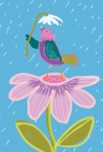 Get Well - Bird in the Rain