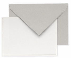 Boxed Flat Notes - Grey Border
