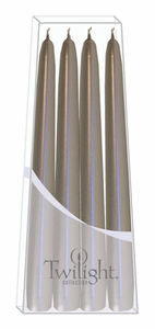 Taper Candles 10" - 4 pk Silver