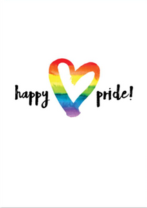 Blank - Happy Pride with Rainbow Heart