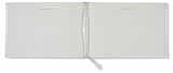 Leather Guest Book - White