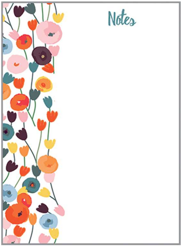 Mini Notepad - Boho Flowers
