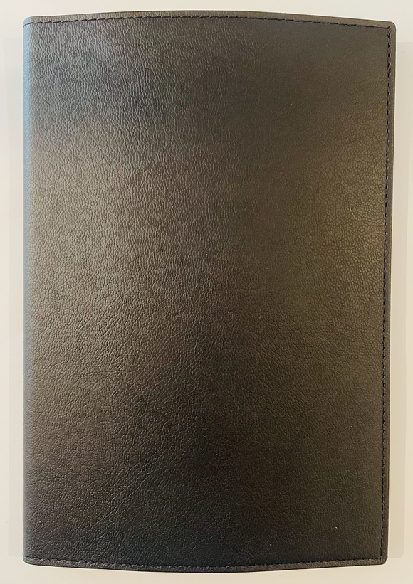 Leather Refillable Notebook - Black Toscana