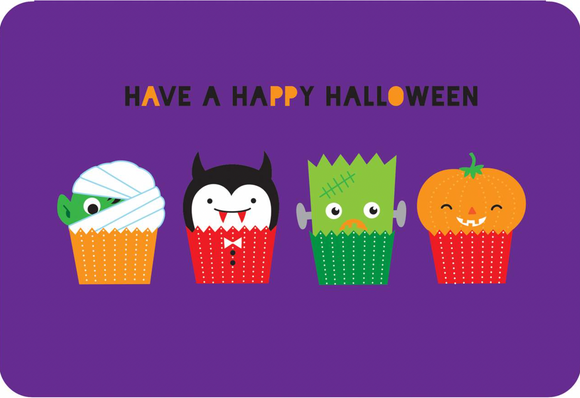 Halloween Card - Cupcake Monsters