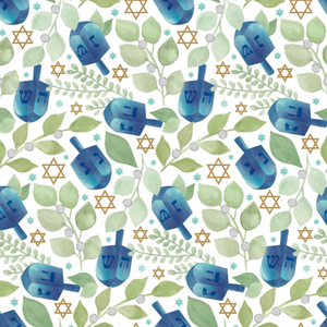 Hanukkah Flora Jumbo Roll Wrap