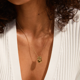 Pilgrim Peace Organic Shape Pendant Necklace: Gold