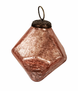 4" Diamond Drop Hanging Ornament - Rose Gold