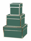Gift Box - Green with gold trim