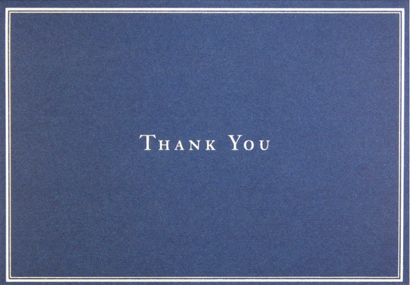 Boxed Thank You - Navy Blue