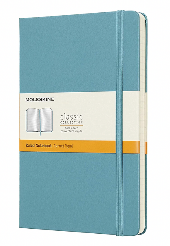 Moleskine LG Ruled Notebook - Reef Blue