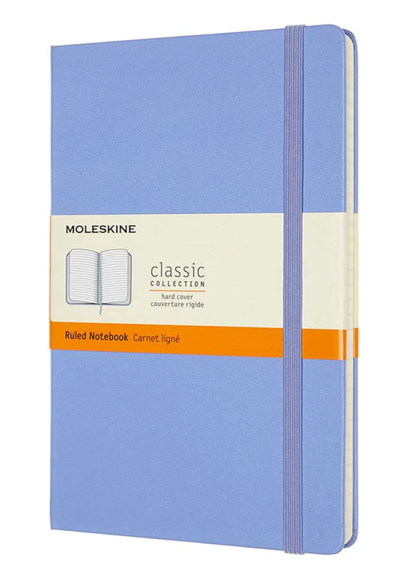 Moleskine LG Ruled Notebook - Hydrangea Blue