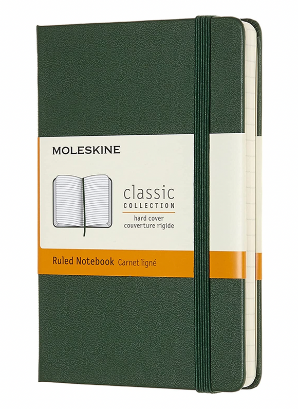 Moleskine Pocket Ruled Notebook - Myrtle Green