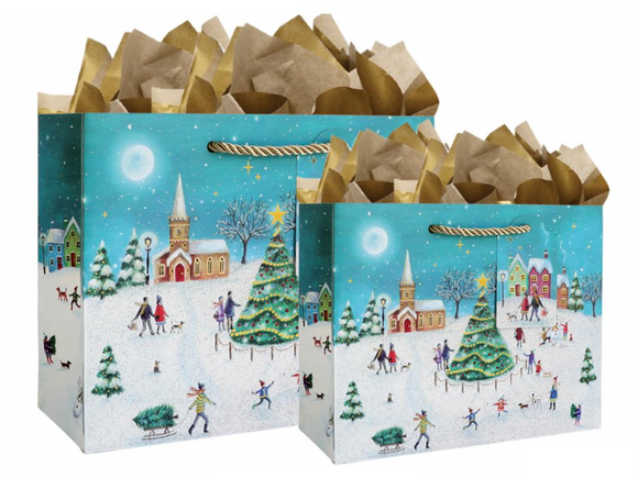 Holiday Gift Bag - Christmas Village