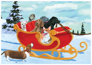 Boxed Holiday - Dogs in Sled