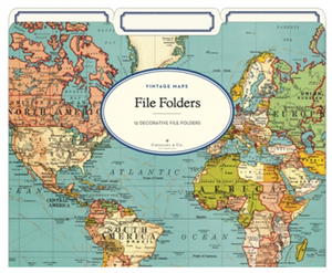 Cavallini File Folder - World Map