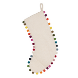 Rainbow Pom pom Stocking