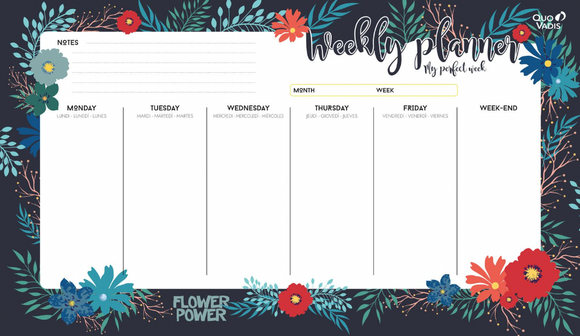 Weekly Planner Pad - Flower Power
