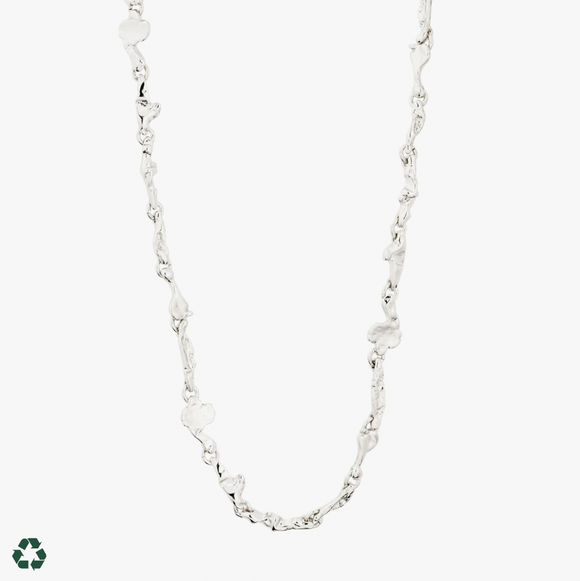 Pilgrim Solidarity Recycled Organic Shaped Necklace: Silver