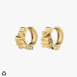 Pilgrim Willpower Recycled Huggie Hoop Earrings: Gold