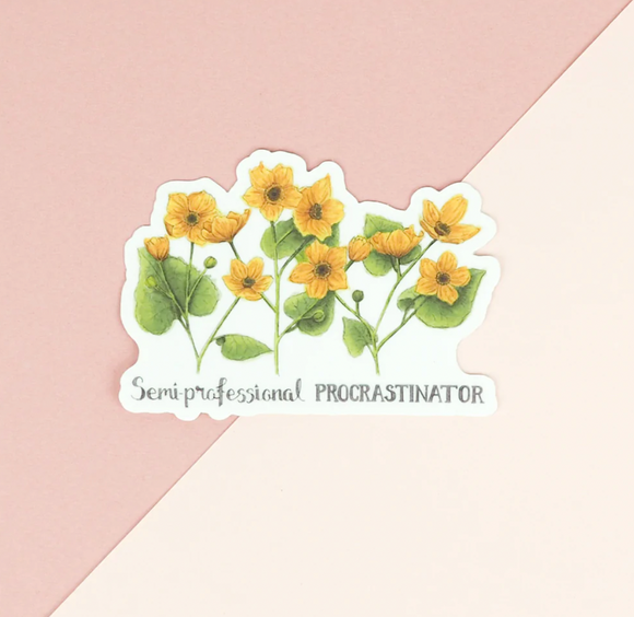 Semi-Professional Procrastinator Vinyl Sticker