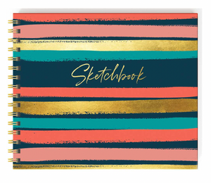 Stripes Spiral-Bound Sketchbook