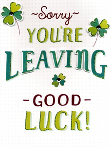 Oversized Card Goodbye & Good Luck - 4 Leaf Clover