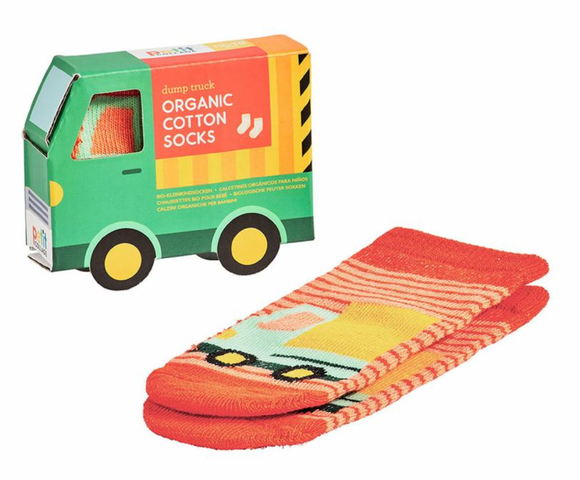Organic Cotton Toddler Socks - Dump Truck