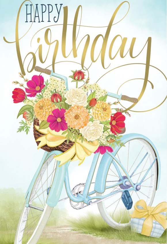 Birthday - Flower Bike Basket