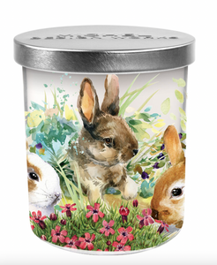 Michel Design Glass with Lid Candle - Bunny Meadow