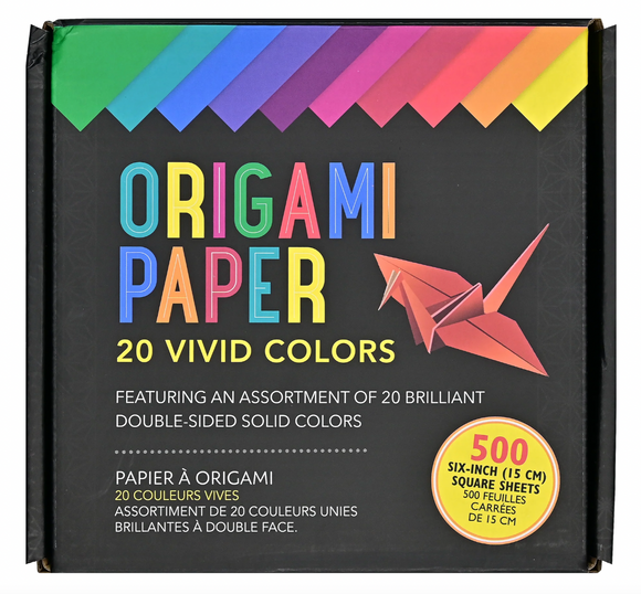 Origami Paper - 500 sheets in Vivid Colours