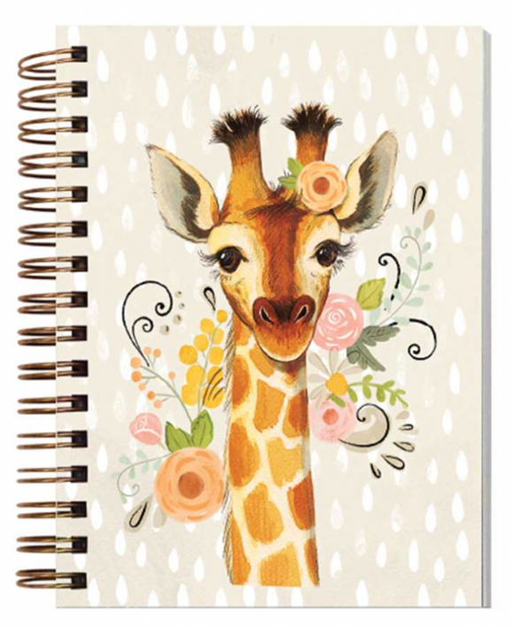 Spiral Lined Journal - Giraffe