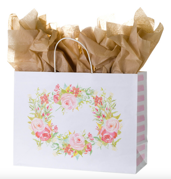 Pink Floral Gift Bag - Extra Large