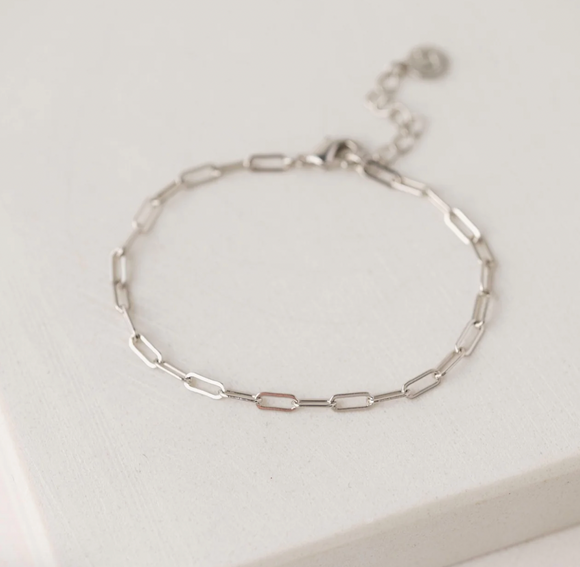 Lover's Tempo Boyfriend Chain Bracelet: Silver