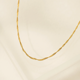 Lover's Tempo Singapore Chain Necklace: Gold-Filled