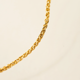 Lover's Tempo Wheat Chain Necklace: Gold-Filled