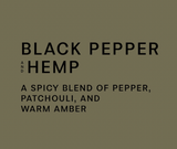 Black Pepper & Hemp Ceramic Candle