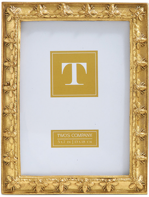 5X7 Picture Frame - Gold Bees