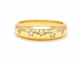 Lover's Tempo Demi-Fine Twinkle Dome Ring - S9